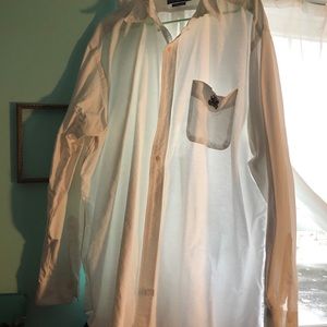 White Ralph lauren bear button up shirt